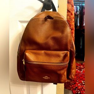 Coach leather back pack